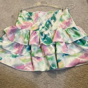 Amanda Uprichard Mariska in Laguna tie dye skirt